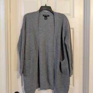 SoHo Apparel Grey Cable Knit Cardigan